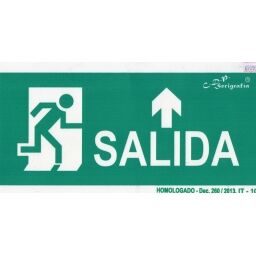 EXTINGUIDOR INCENDIO CARTEL SALIDA FLECHA ARR 15X30